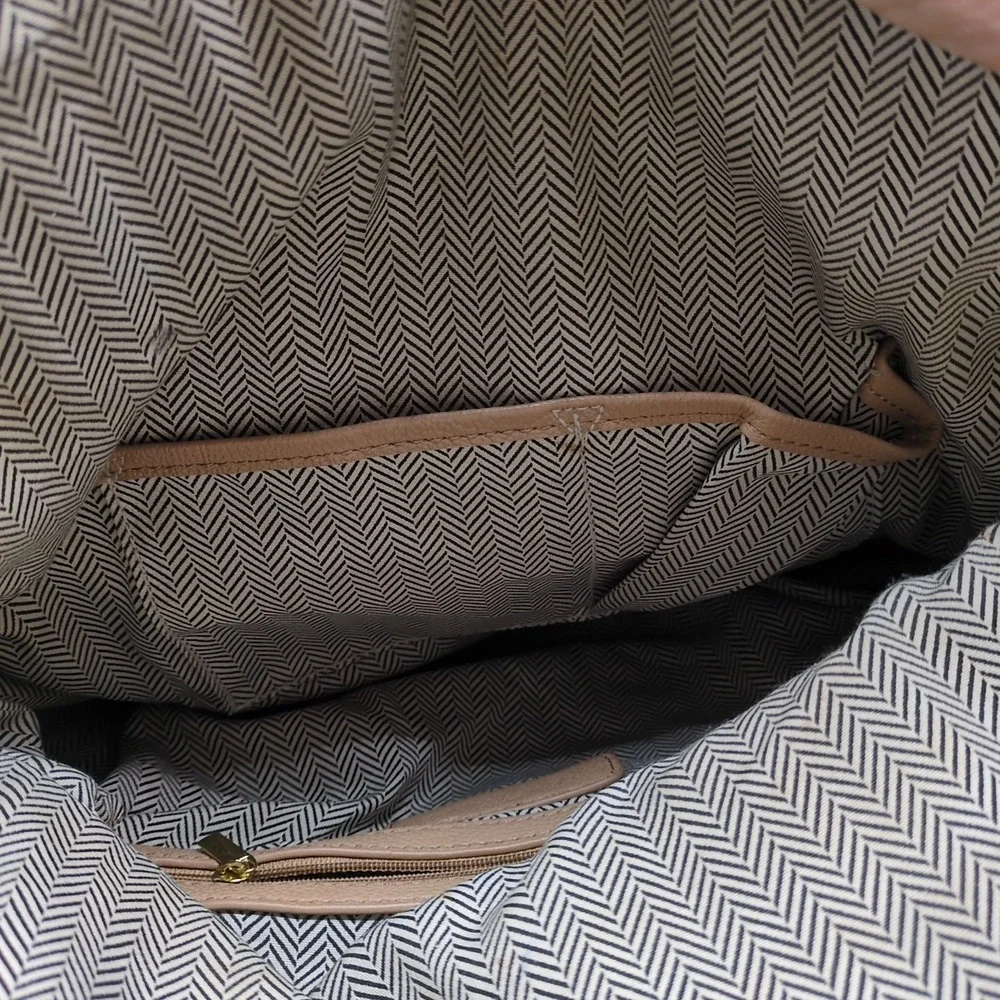 Steve Madden Tote‎ Womens Beige XL Crossbody Satchel Removeable Strap Pockets